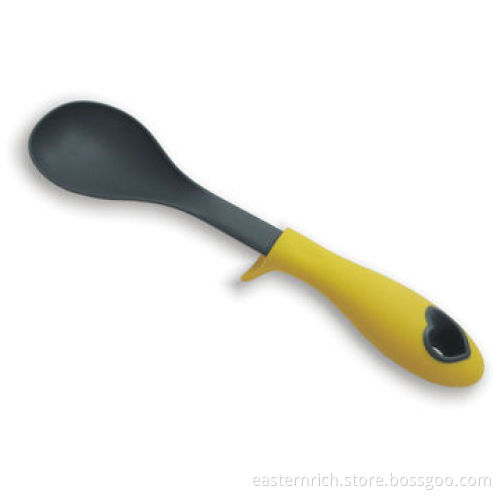 New design nylon pizza slotted turner with TPR handle